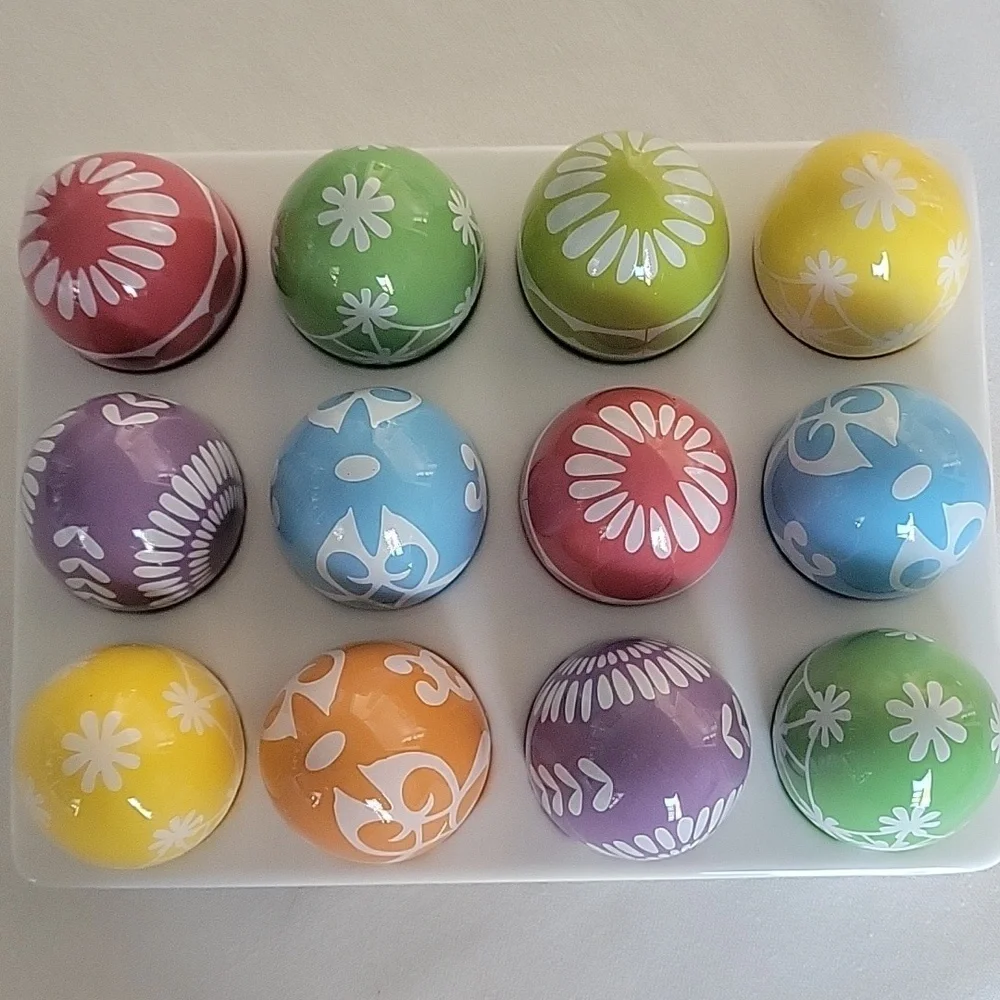 12‎ Ceramic Colorful Decrotive Lightweight Eggs Easter